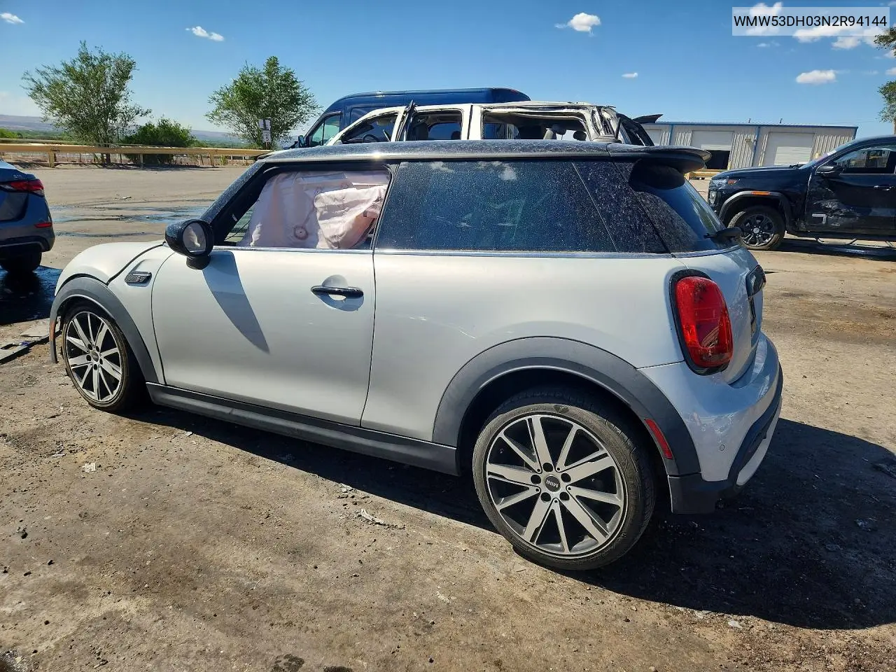 2022 Mini Cooper S VIN: WMW53DH03N2R94144 Lot: 60757196