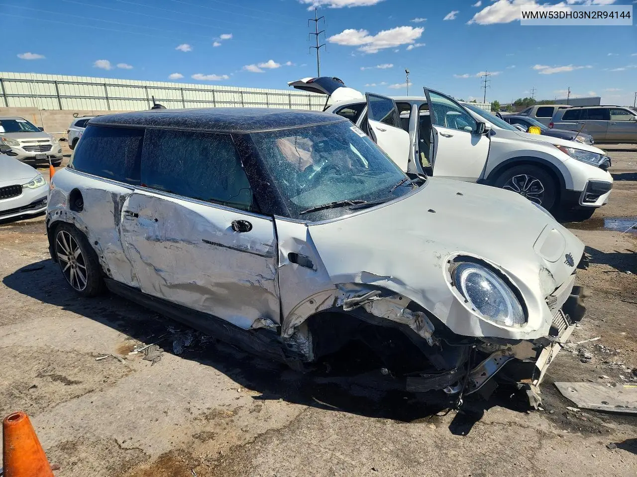 2022 Mini Cooper S VIN: WMW53DH03N2R94144 Lot: 60757196