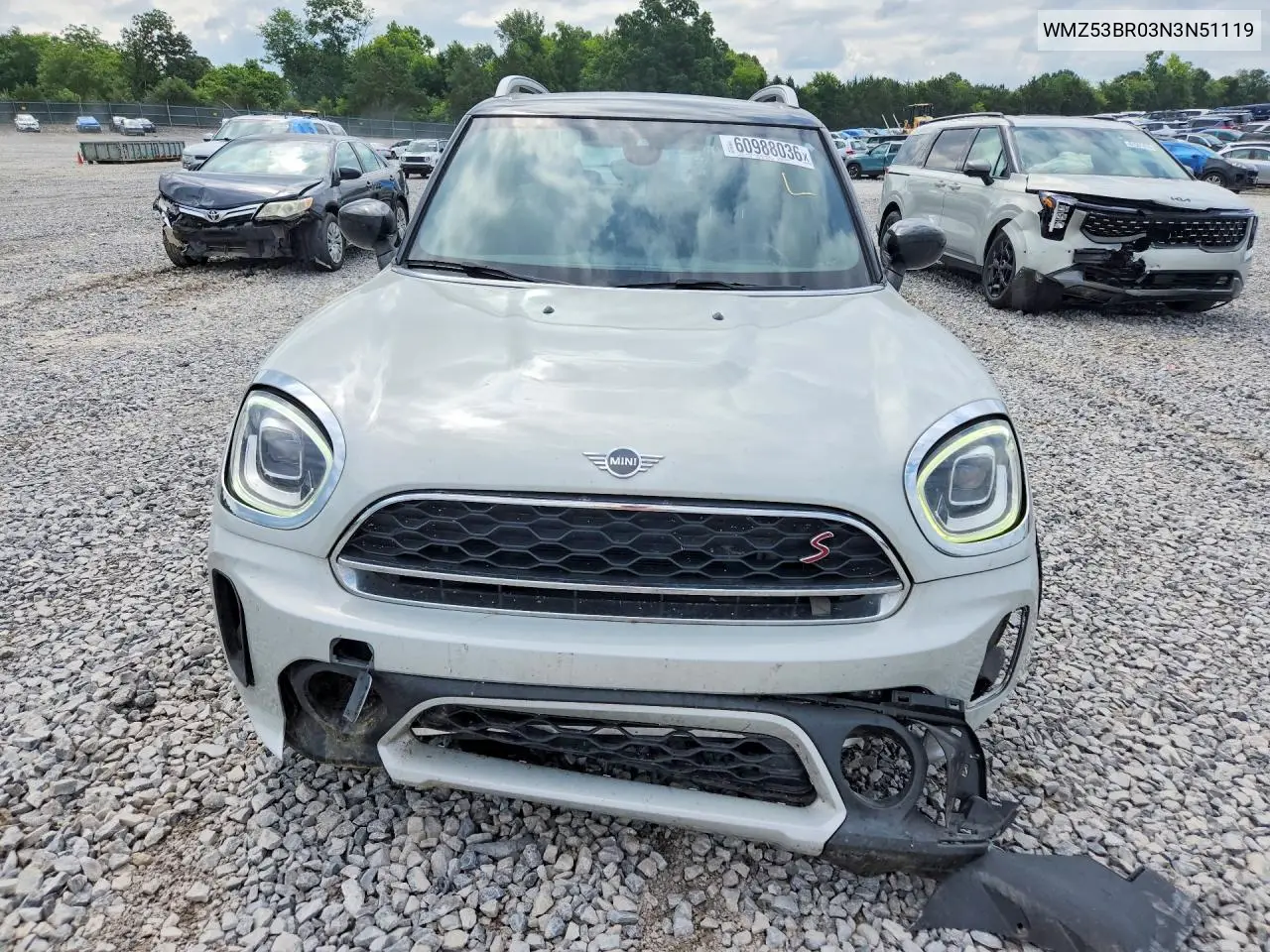 2022 Mini Cooper S Countryman VIN: WMZ53BR03N3N51119 Lot: 60988036