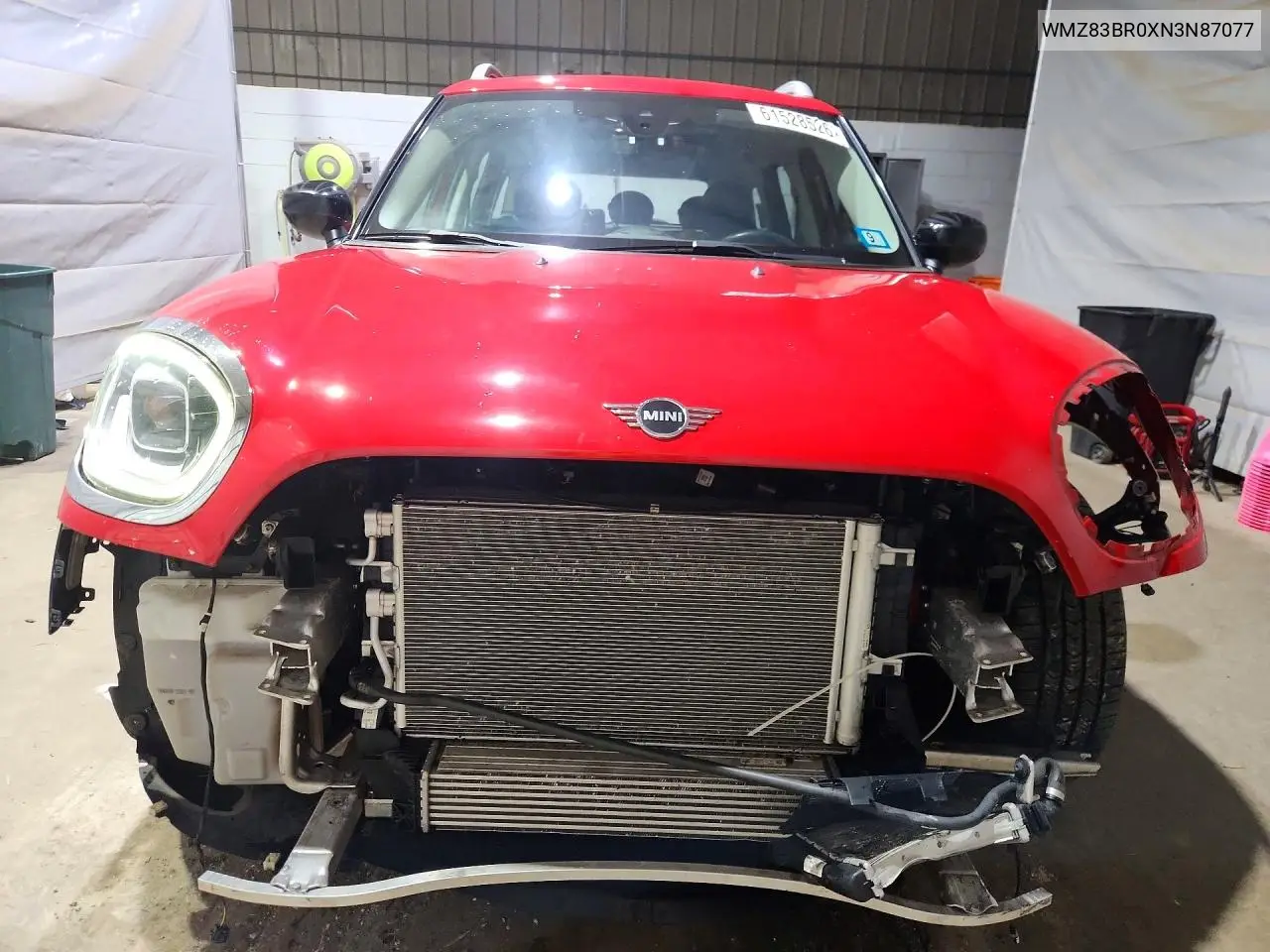 2022 Mini Cooper S Countryman All4 VIN: WMZ83BR0XN3N87077 Lot: 61528526