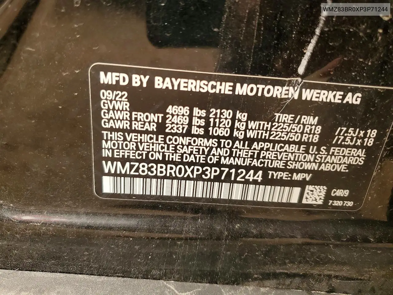 2023 Mini Cooper S Countryman All4 VIN: WMZ83BR0XP3P71244 Lot: 60557256