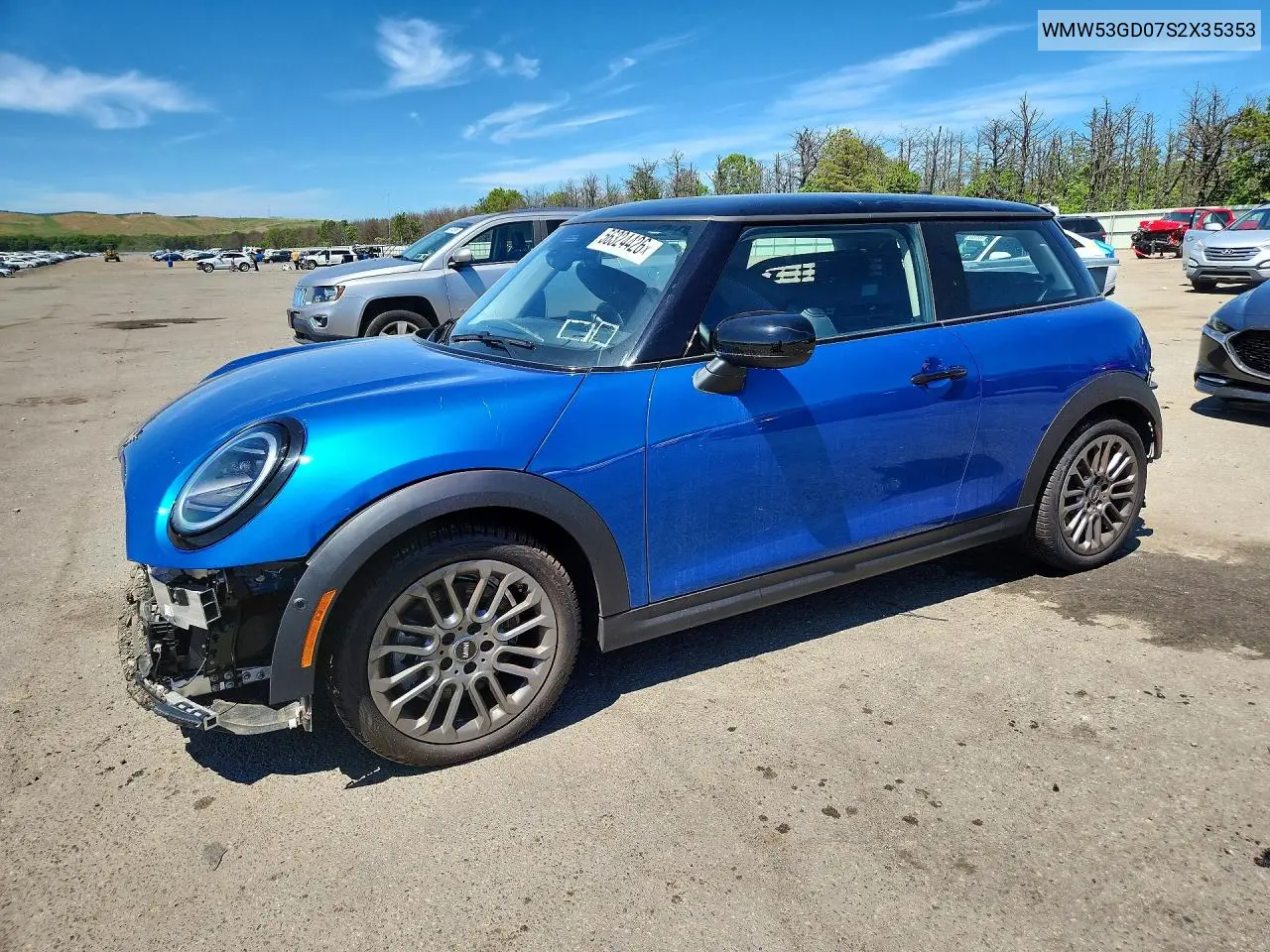2025 Mini Cooper S VIN: WMW23GD01S2W68400 Lot: 56324426