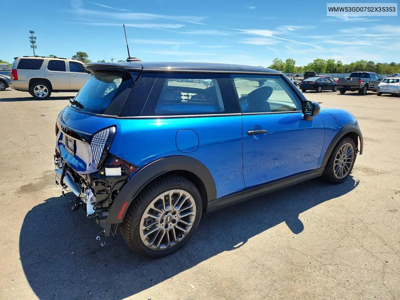 2025 Mini Cooper S VIN: WMW23GD01S2W68400 Lot: 56324426