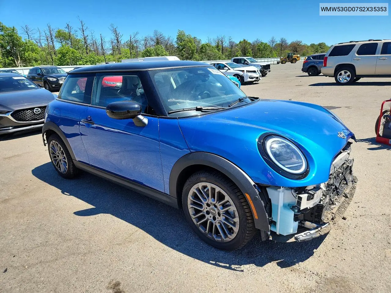 2025 Mini Cooper S VIN: WMW23GD01S2W68400 Lot: 56324426