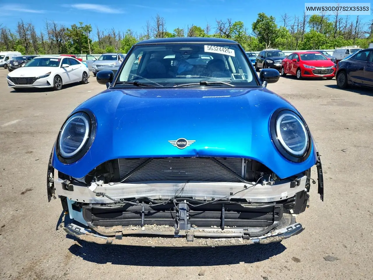 2025 Mini Cooper S VIN: WMW23GD01S2W68400 Lot: 56324426