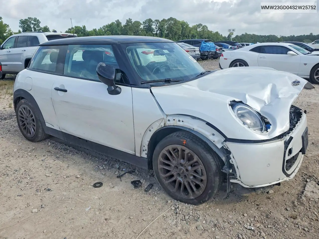 2025 Mini Cooper S VIN: WMW23GD04S2W25752 Lot: 60481896