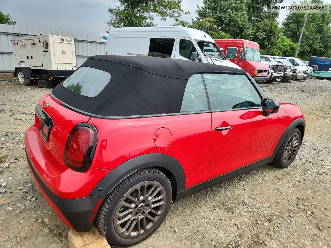 2025 Mini Cooper VIN: WMW13GX07S2X48680 Lot: 60614436