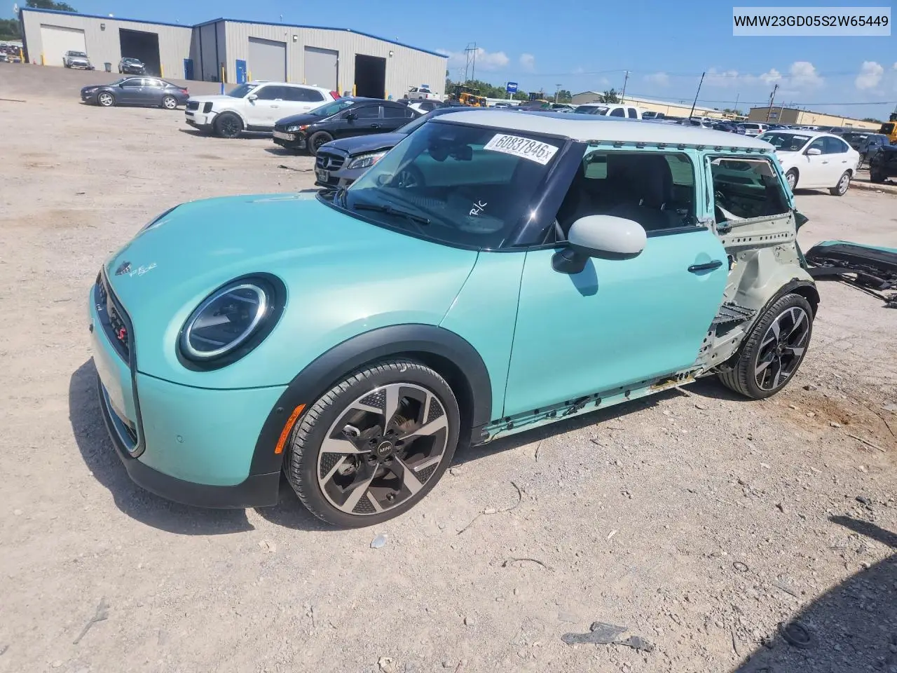 2025 Mini Cooper S VIN: WMW23GD05S2W65449 Lot: 60837846