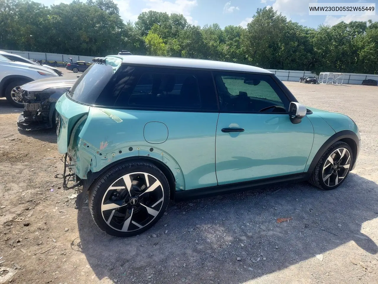 2025 Mini Cooper S VIN: WMW23GD05S2W65449 Lot: 60837846