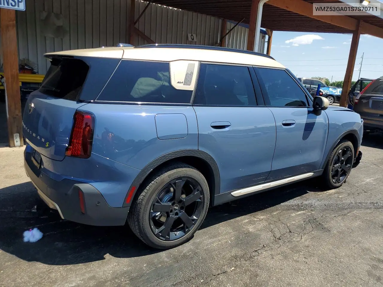 2025 Mini Countryman Se All4 VIN: WMZ53GA01S7S70711 Lot: 61812346