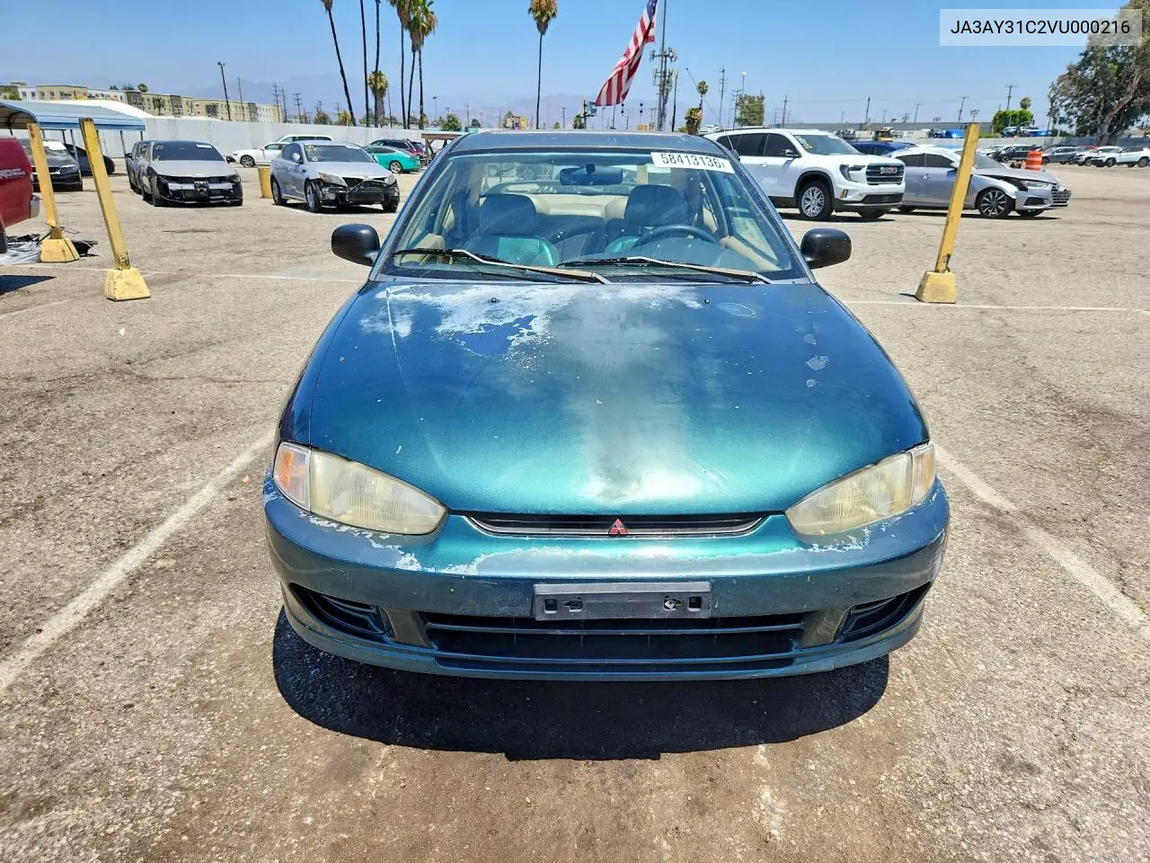 1997 Mitsubishi Mirage Ls VIN: JA3AY31C2VU000216 Lot: 58413136