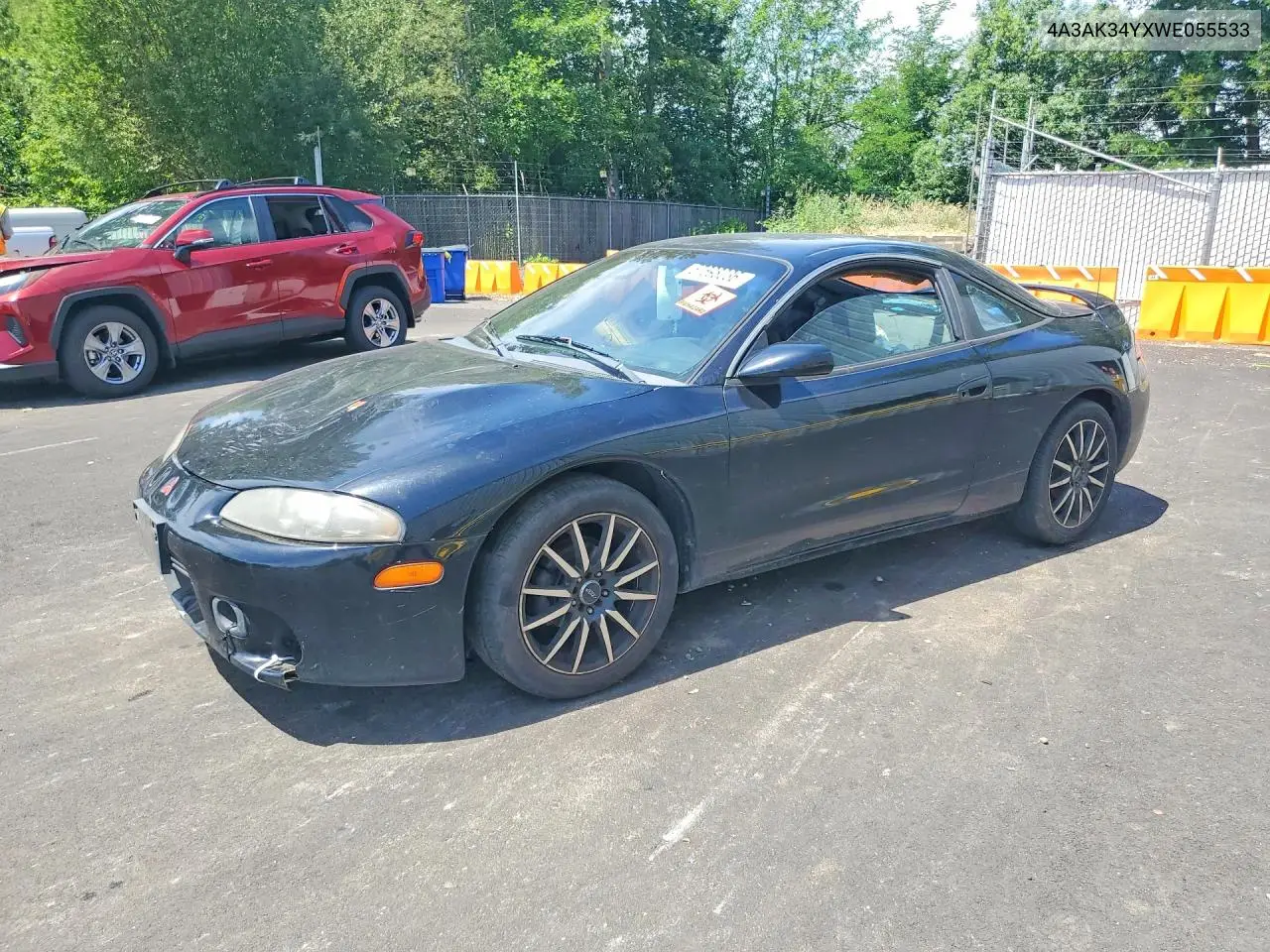 1998 Mitsubishi Eclipse VIN: 4A3AK34YXWE055533 Lot: 57698036