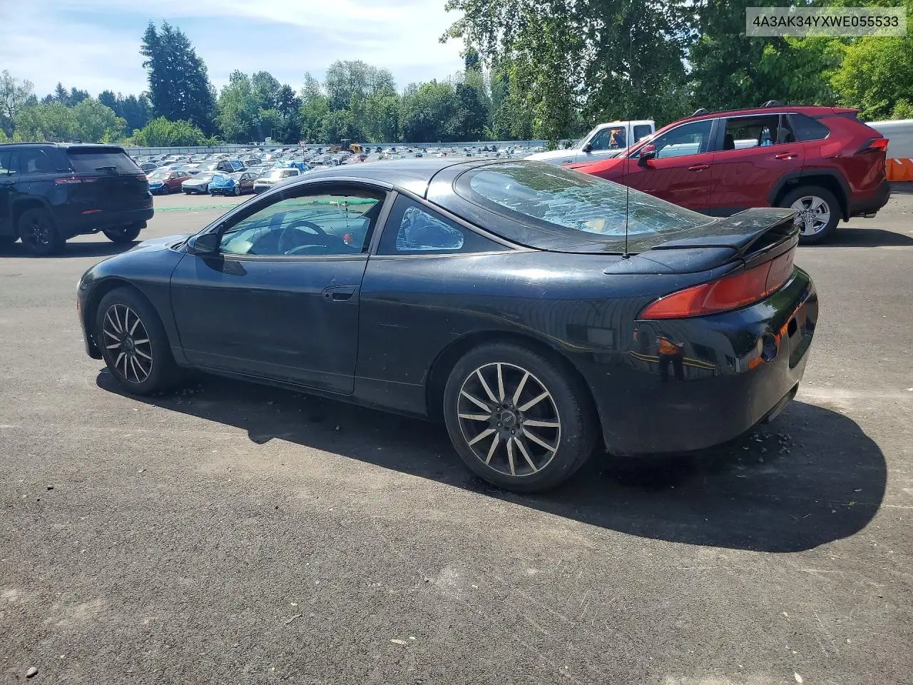 1998 Mitsubishi Eclipse VIN: 4A3AK34YXWE055533 Lot: 57698036