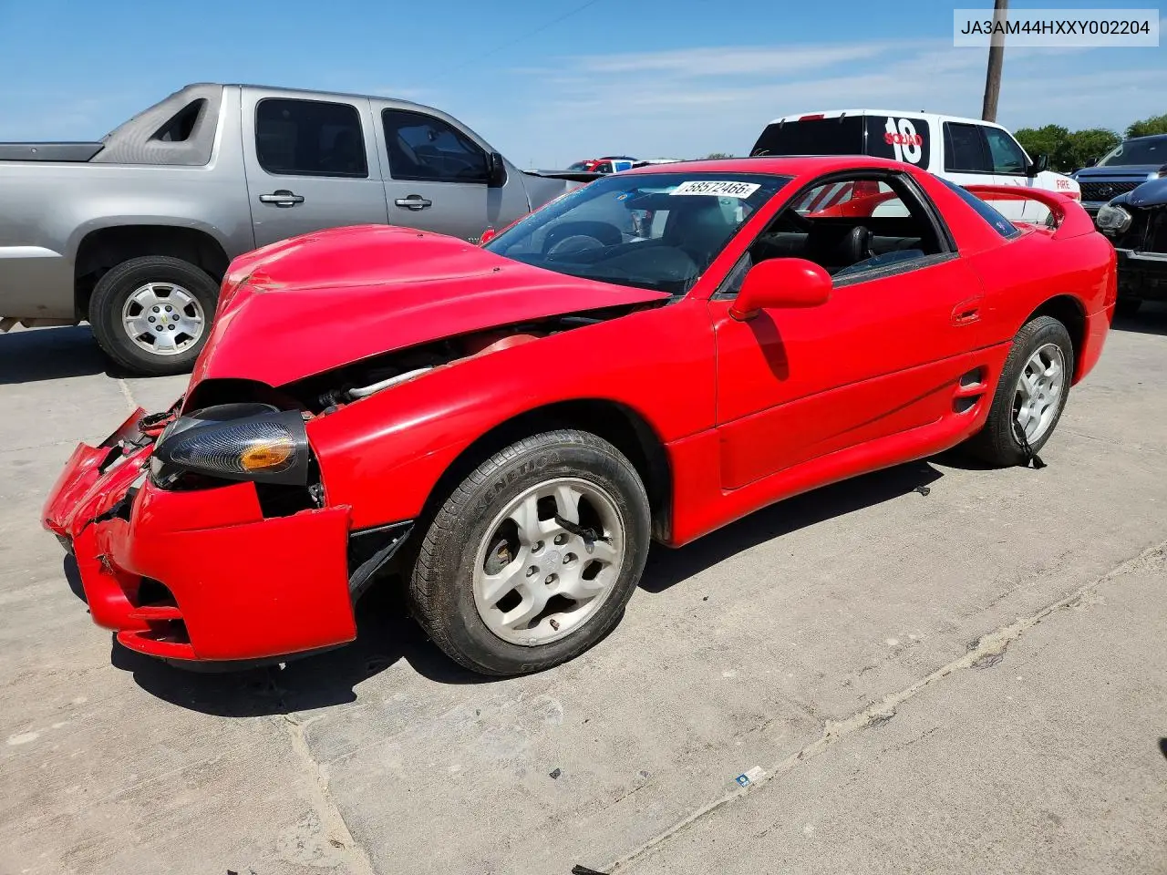 1999 Mitsubishi 3000 Gt VIN: JA3AM44HXXY002204 Lot: 58572466