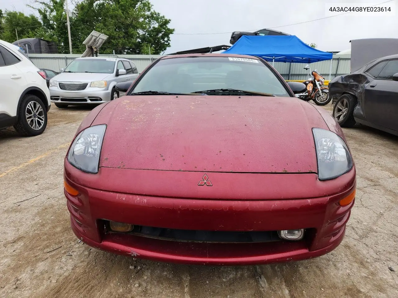 2000 Mitsubishi Eclipse Gs VIN: 4A3AC44G8YE023614 Lot: 51670586