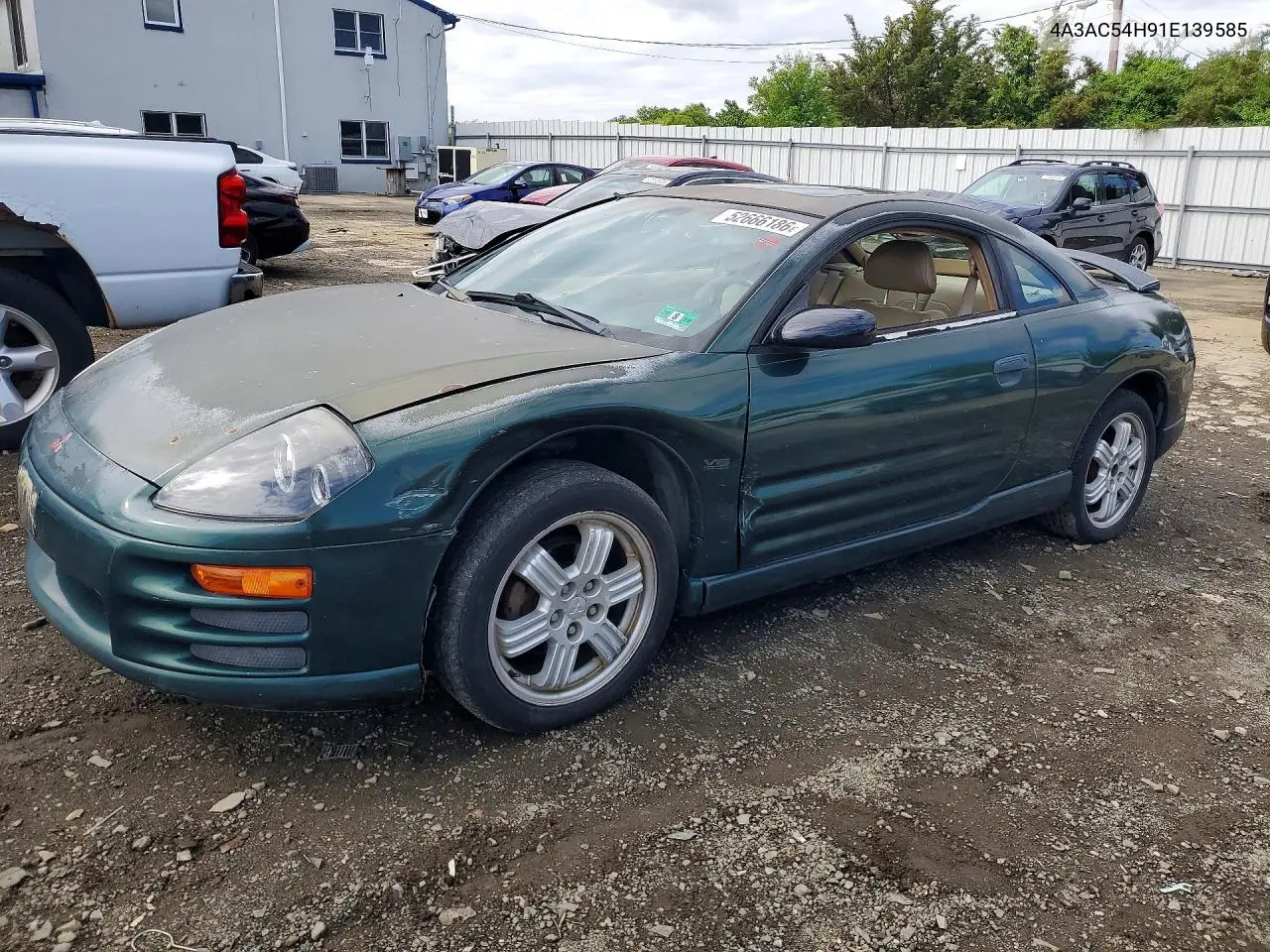 2001 Mitsubishi Eclipse Gt VIN: 4A3AC54H91E139585 Lot: 52666186
