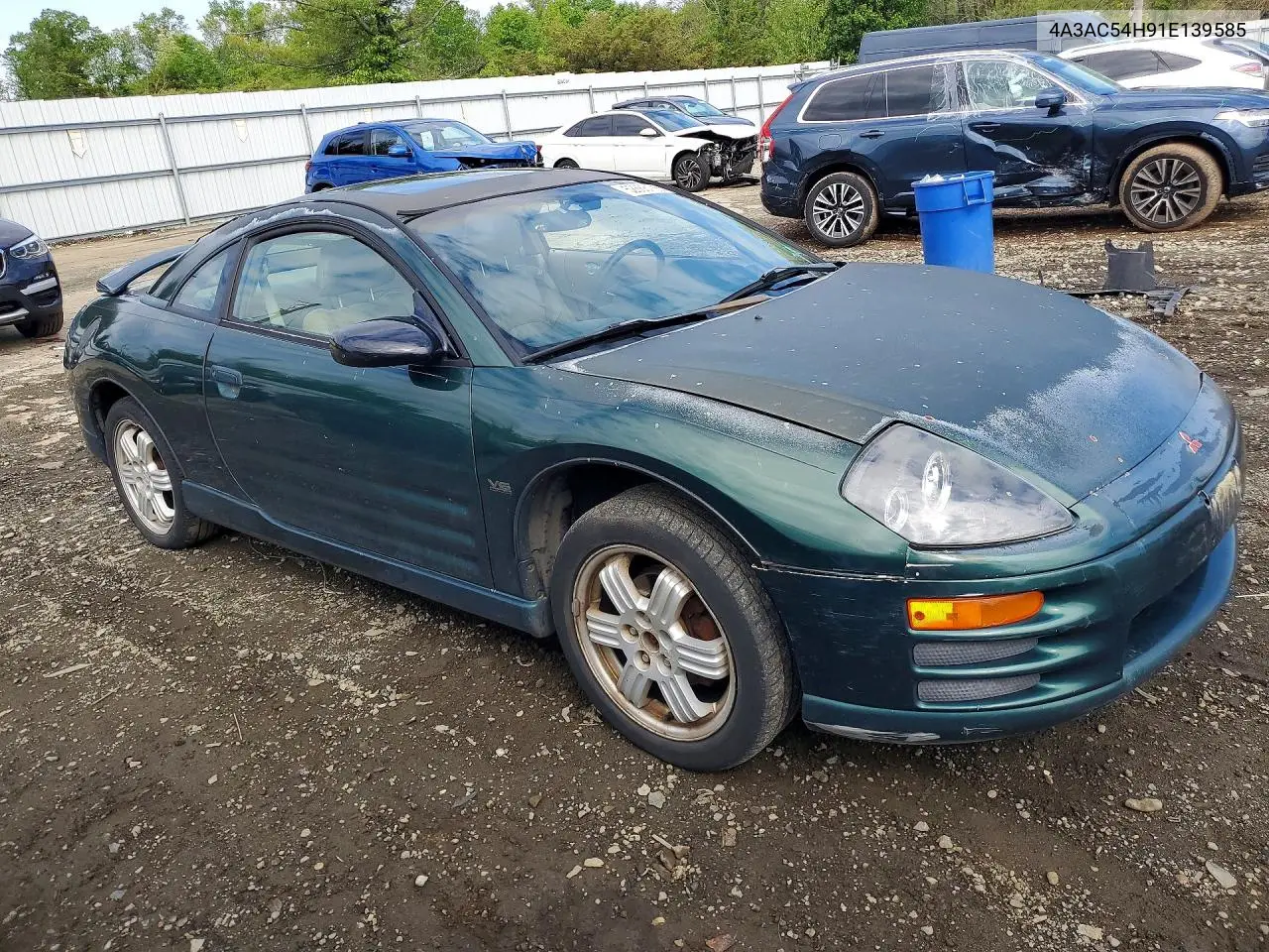 2001 Mitsubishi Eclipse Gt VIN: 4A3AC54H91E139585 Lot: 52666186