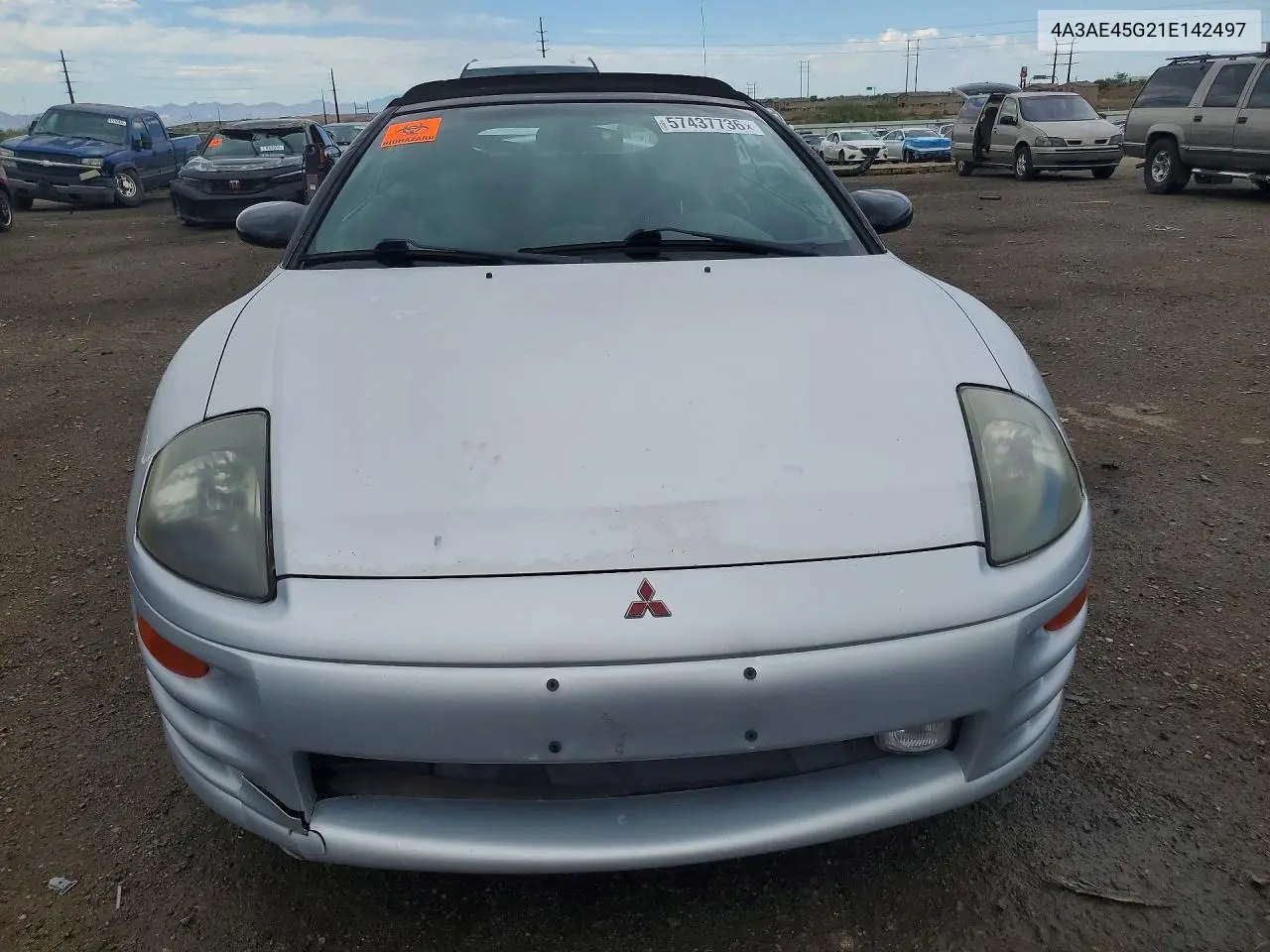 2001 Mitsubishi Eclipse Spyder Gs VIN: 4A3AE45G21E142497 Lot: 57437736