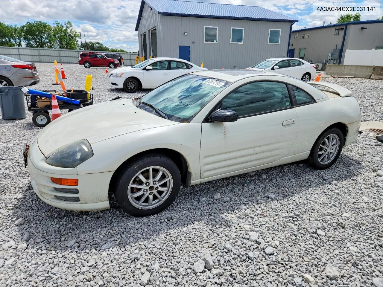 2002 Mitsubishi Eclipse Gs VIN: 4A3AC44GX2E031141 Lot: 56057246