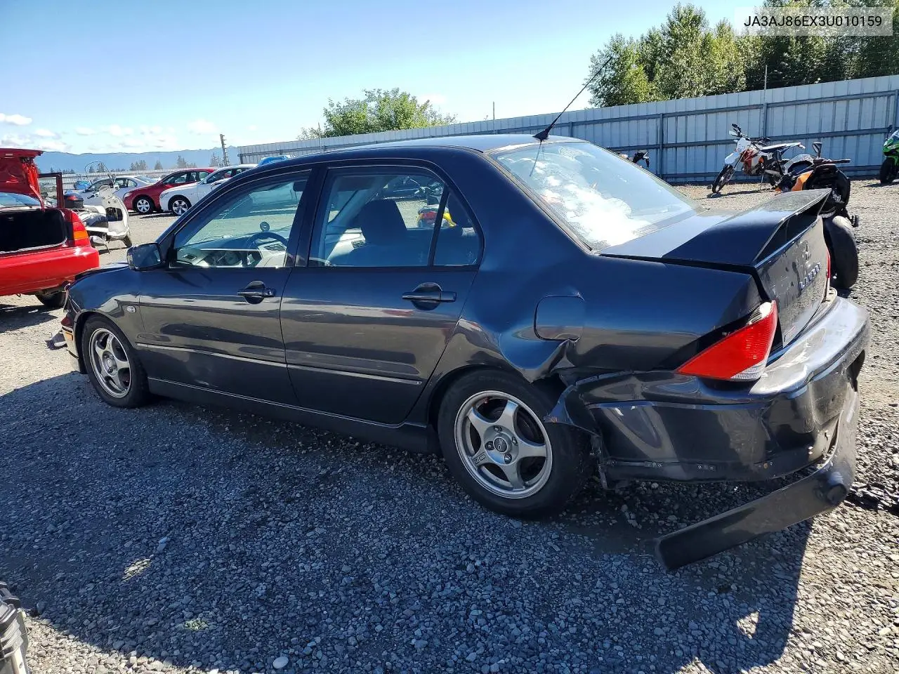2003 Mitsubishi Lancer Oz Rally VIN: JA3AJ86EX3U010159 Lot: 56951216
