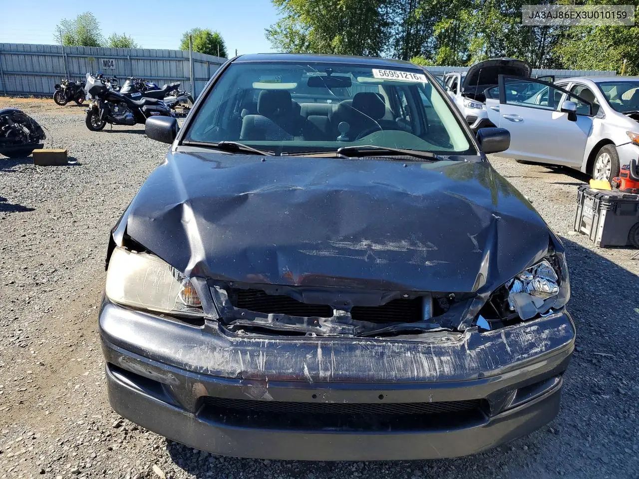 2003 Mitsubishi Lancer Oz Rally VIN: JA3AJ86EX3U010159 Lot: 56951216