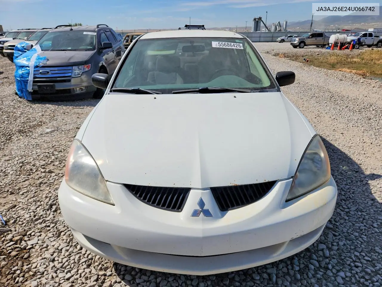 2004 Mitsubishi Lancer Es VIN: JA3AJ26E24U066742 Lot: 55686426