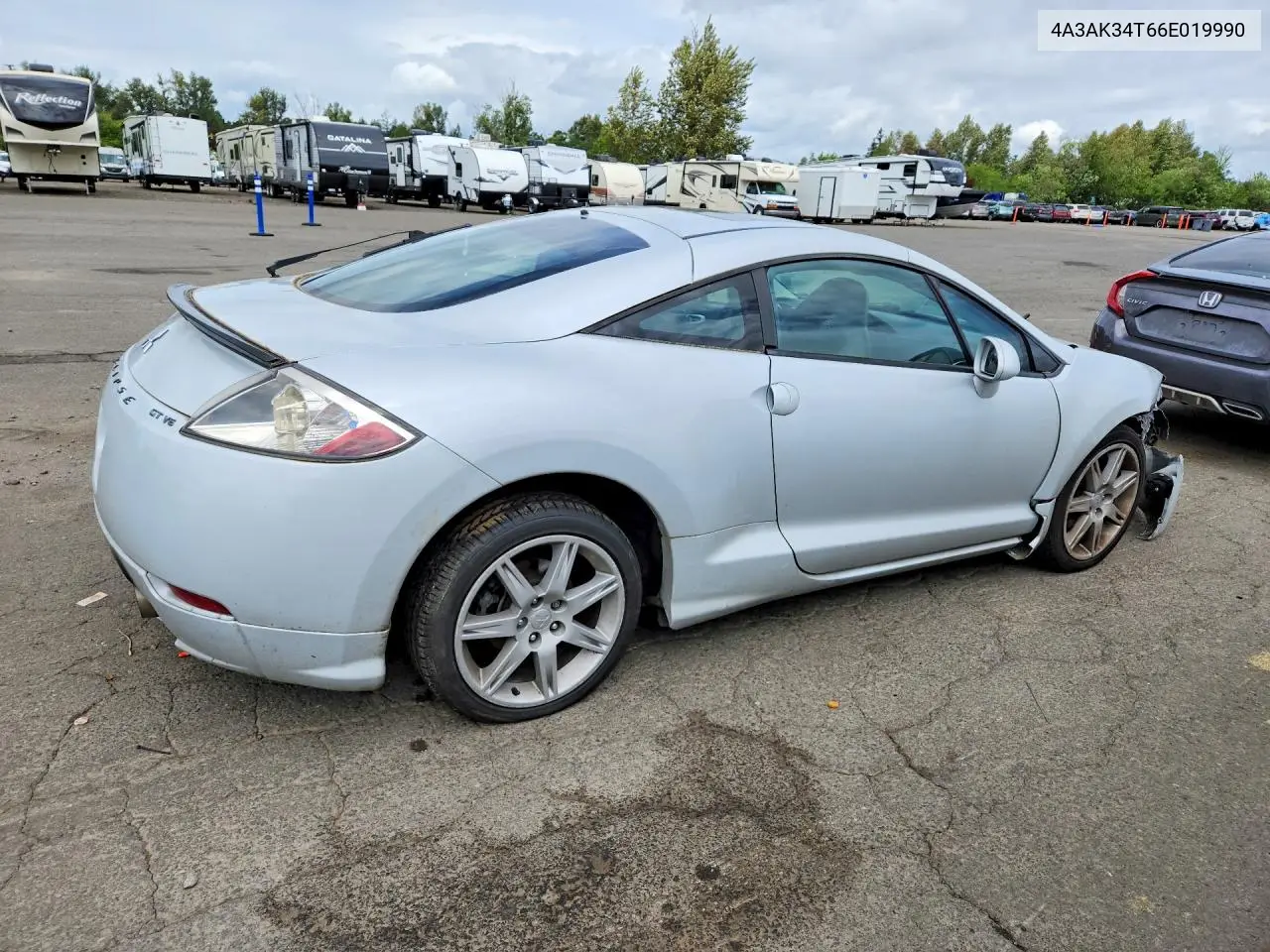 2006 Mitsubishi Eclipse Gt VIN: 4A3AK34T66E019990 Lot: 53124926