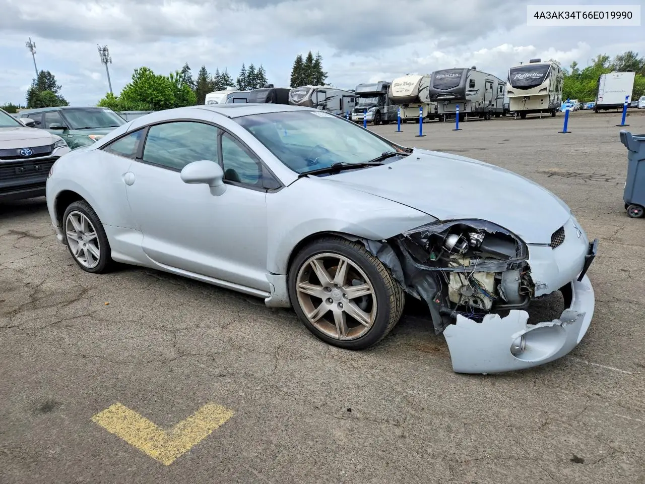 2006 Mitsubishi Eclipse Gt VIN: 4A3AK34T66E019990 Lot: 53124926