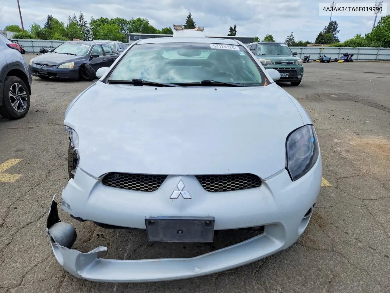 2006 Mitsubishi Eclipse Gt VIN: 4A3AK34T66E019990 Lot: 53124926
