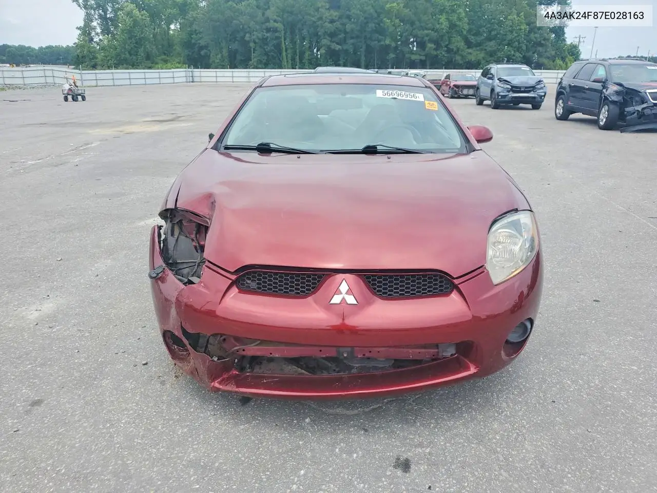 2007 Mitsubishi Eclipse Gs VIN: 4A3AK24F87E028163 Lot: 56696956