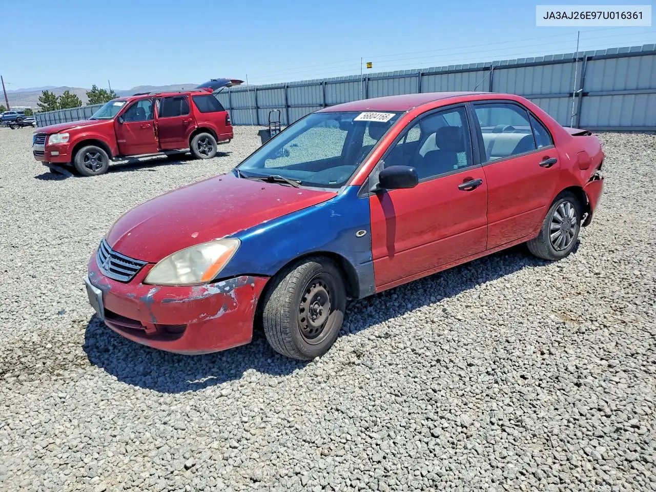 2007 Mitsubishi Lancer Es VIN: JA3AJ26E97U016361 Lot: 56804166