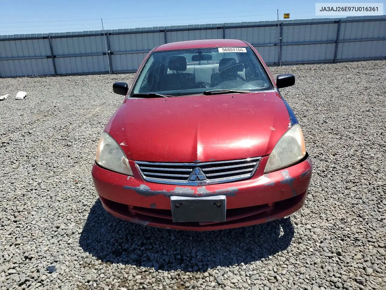 2007 Mitsubishi Lancer Es VIN: JA3AJ26E97U016361 Lot: 56804166