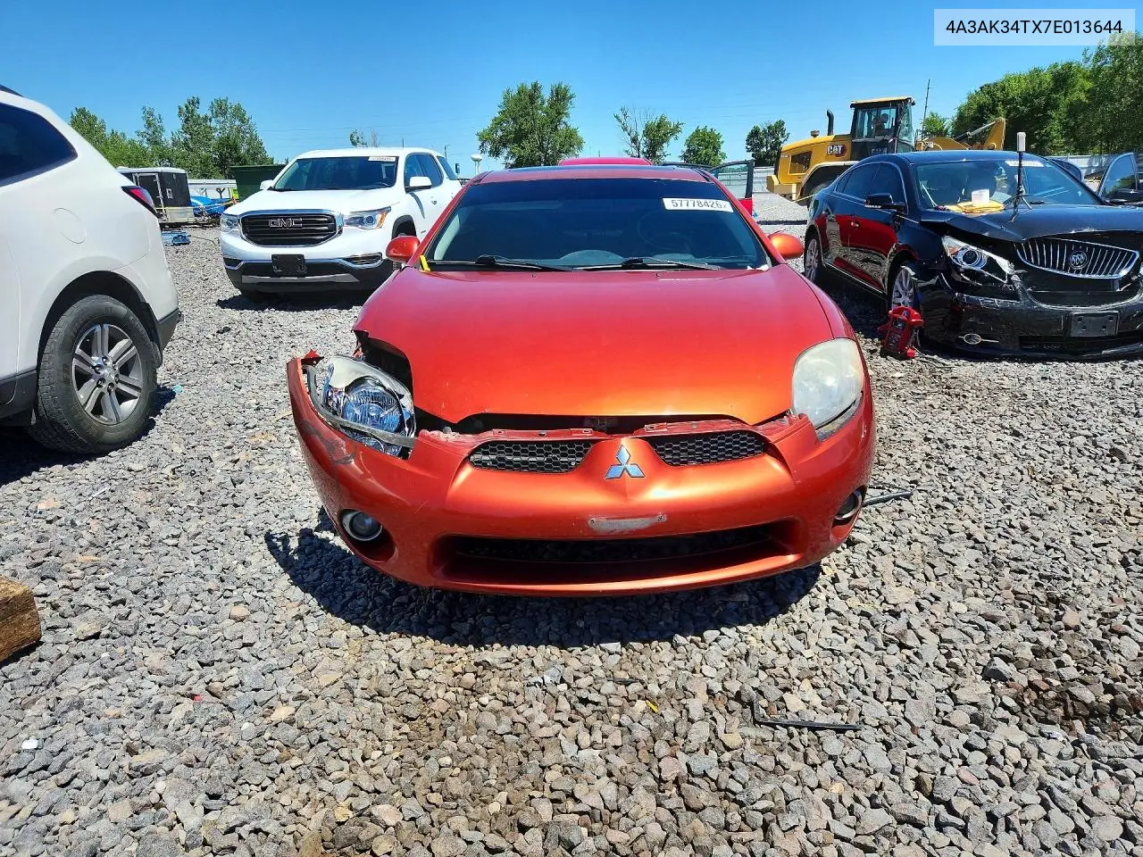 2007 Mitsubishi Eclipse Gt VIN: 4A3AK34TX7E013644 Lot: 57778426
