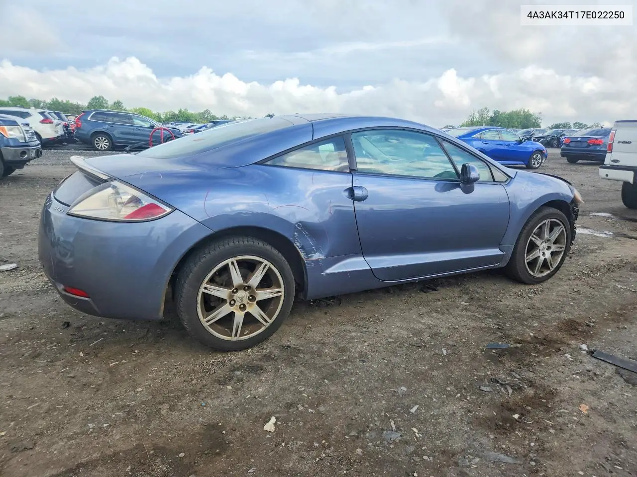 2007 Mitsubishi Eclipse Gt VIN: 4A3AK34T17E022250 Lot: 57875136