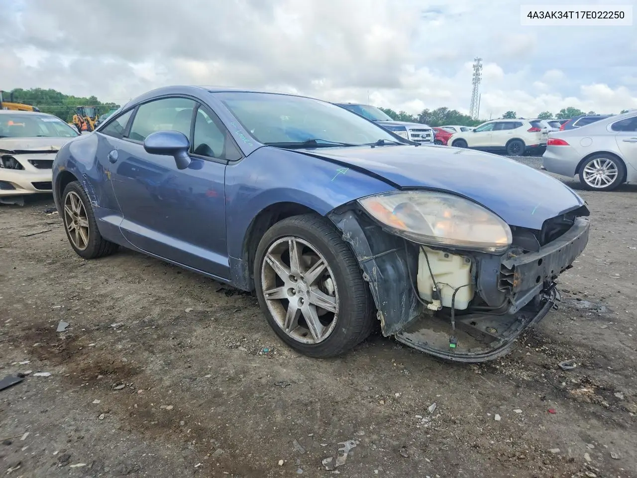 2007 Mitsubishi Eclipse Gt VIN: 4A3AK34T17E022250 Lot: 57875136