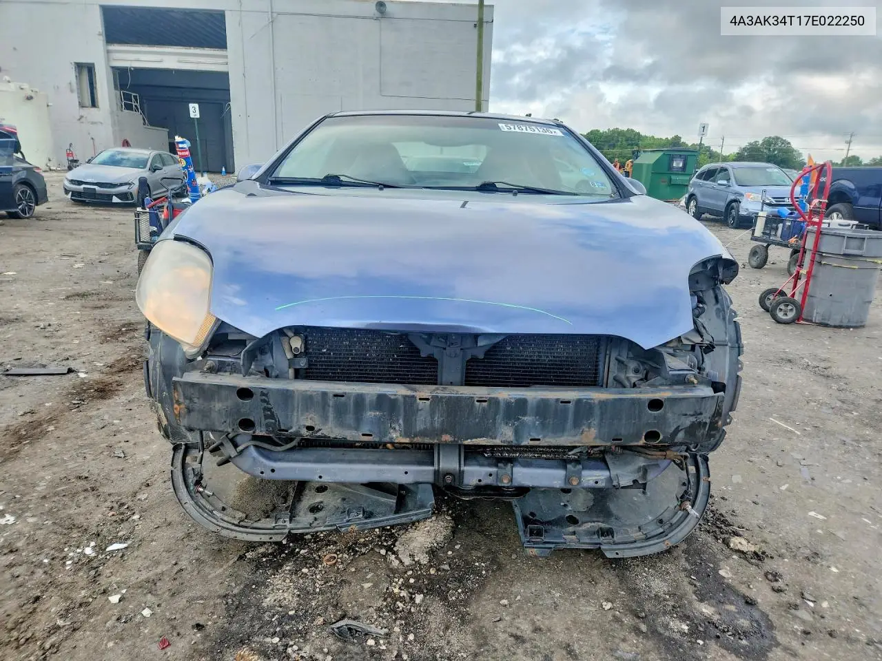 2007 Mitsubishi Eclipse Gt VIN: 4A3AK34T17E022250 Lot: 57875136