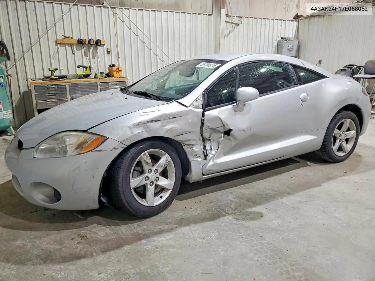 2007 Mitsubishi Eclipse Gs VIN: 4A3AK24F17E068052 Lot: 58104216