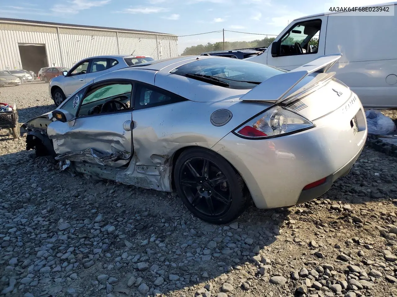2008 Mitsubishi Eclipse Gs Automatic VIN: 4A3AK64F68E023942 Lot: 56189236