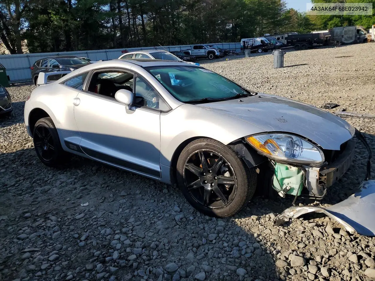 2008 Mitsubishi Eclipse Gs Automatic VIN: 4A3AK64F68E023942 Lot: 56189236