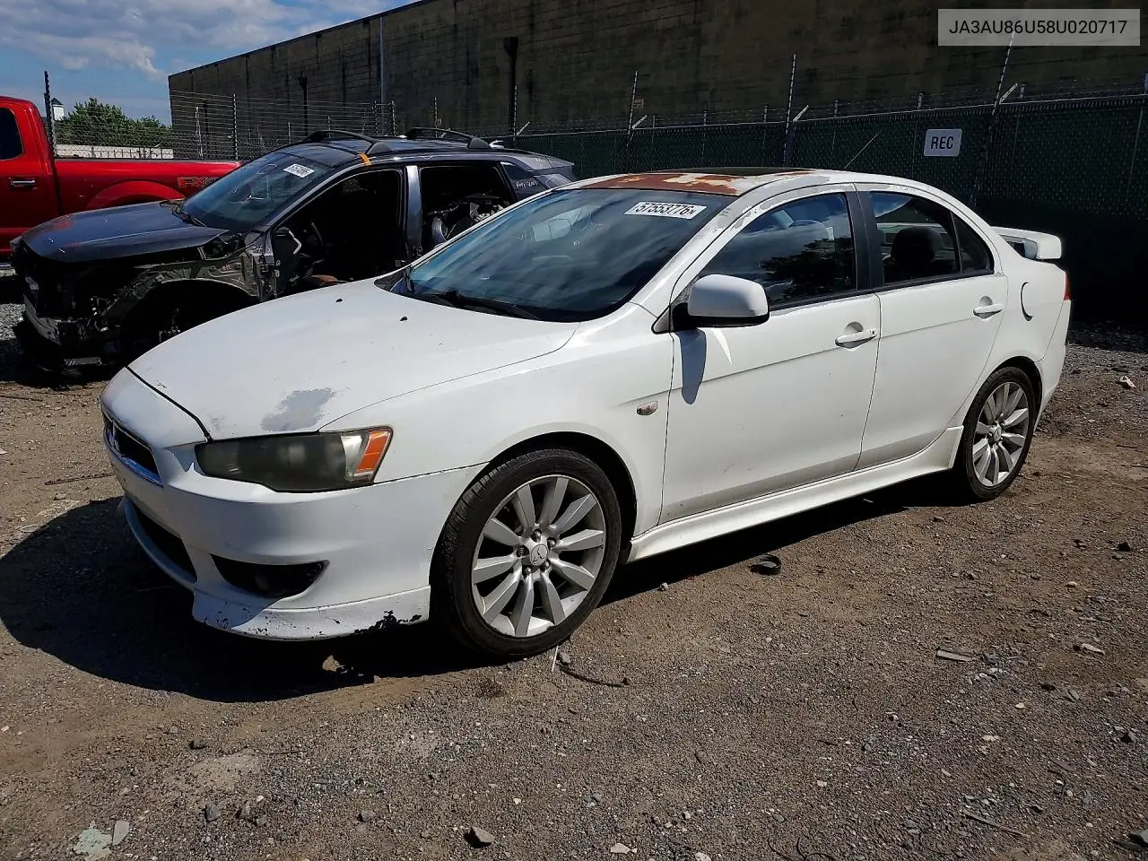 2008 Mitsubishi Lancer Gts VIN: JA3AU86U58U020717 Lot: 57553776