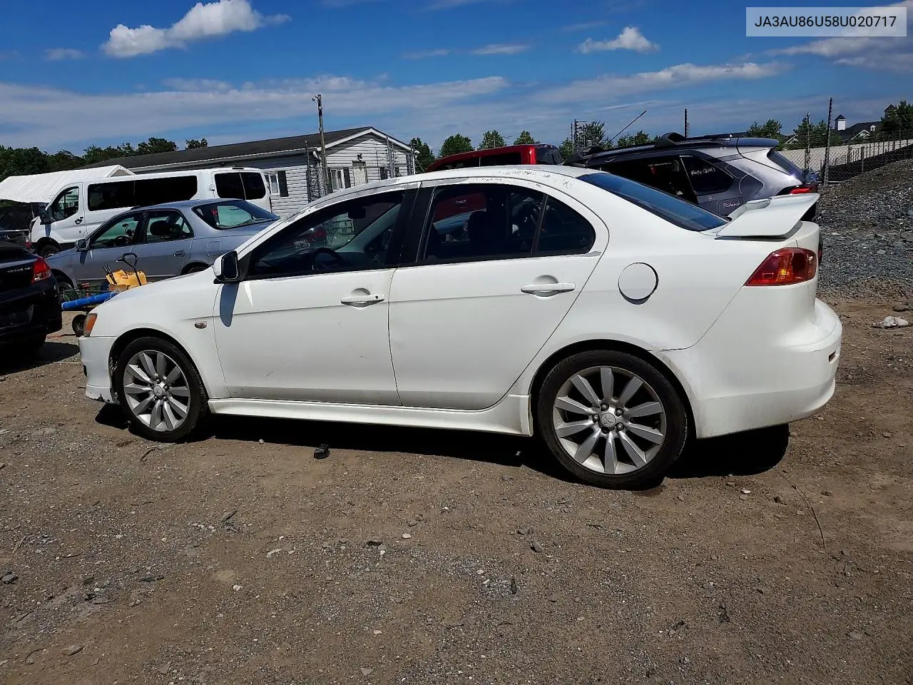 2008 Mitsubishi Lancer Gts VIN: JA3AU86U58U020717 Lot: 57553776