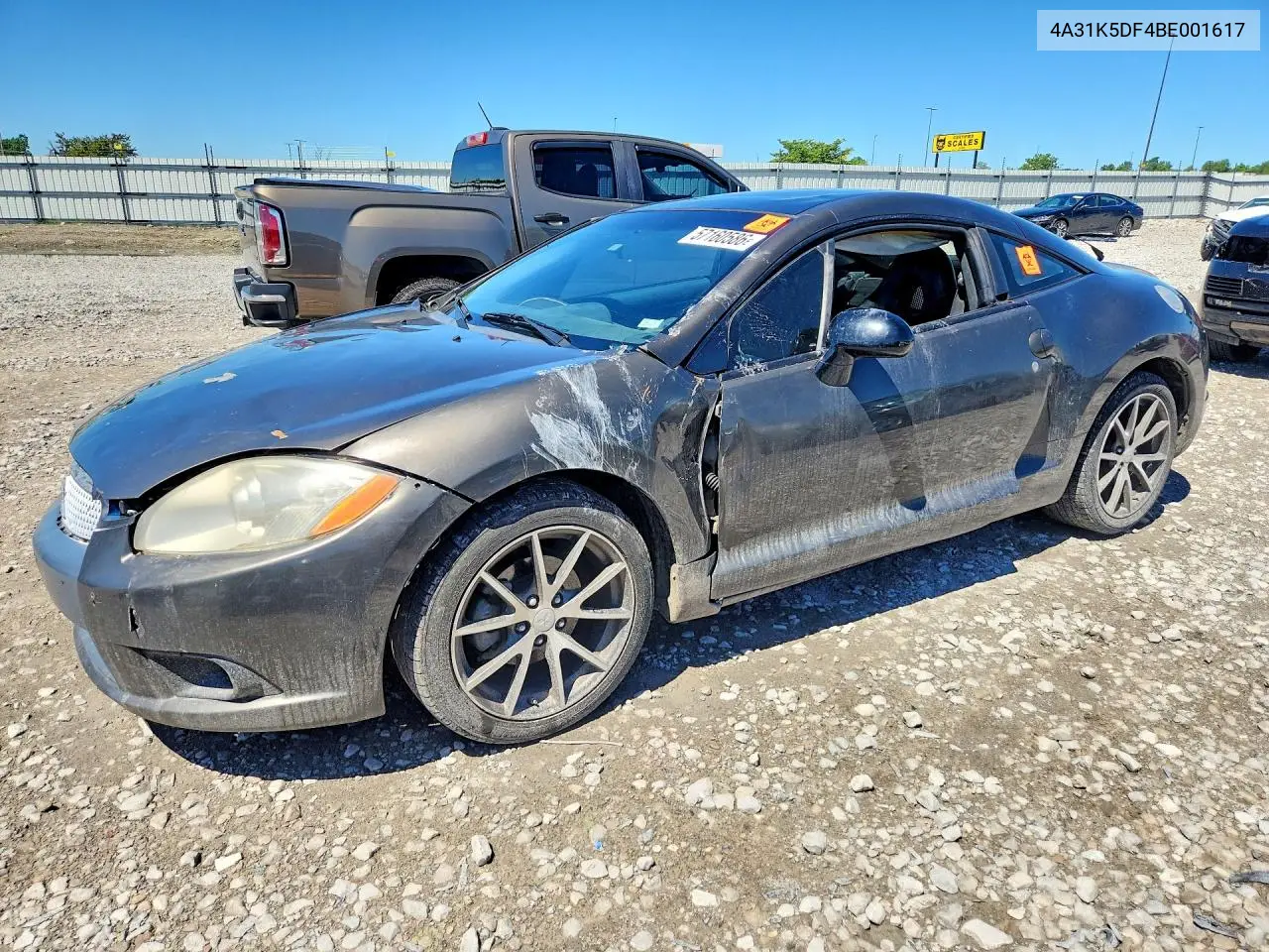 2011 Mitsubishi Eclipse Gs Sport VIN: 4A31K5DF4BE001617 Lot: 57160586