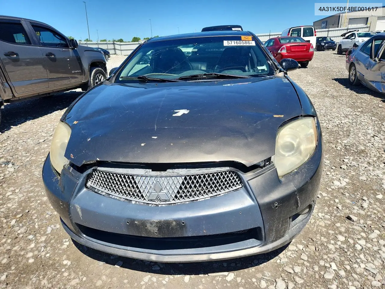 2011 Mitsubishi Eclipse Gs Sport VIN: 4A31K5DF4BE001617 Lot: 57160586