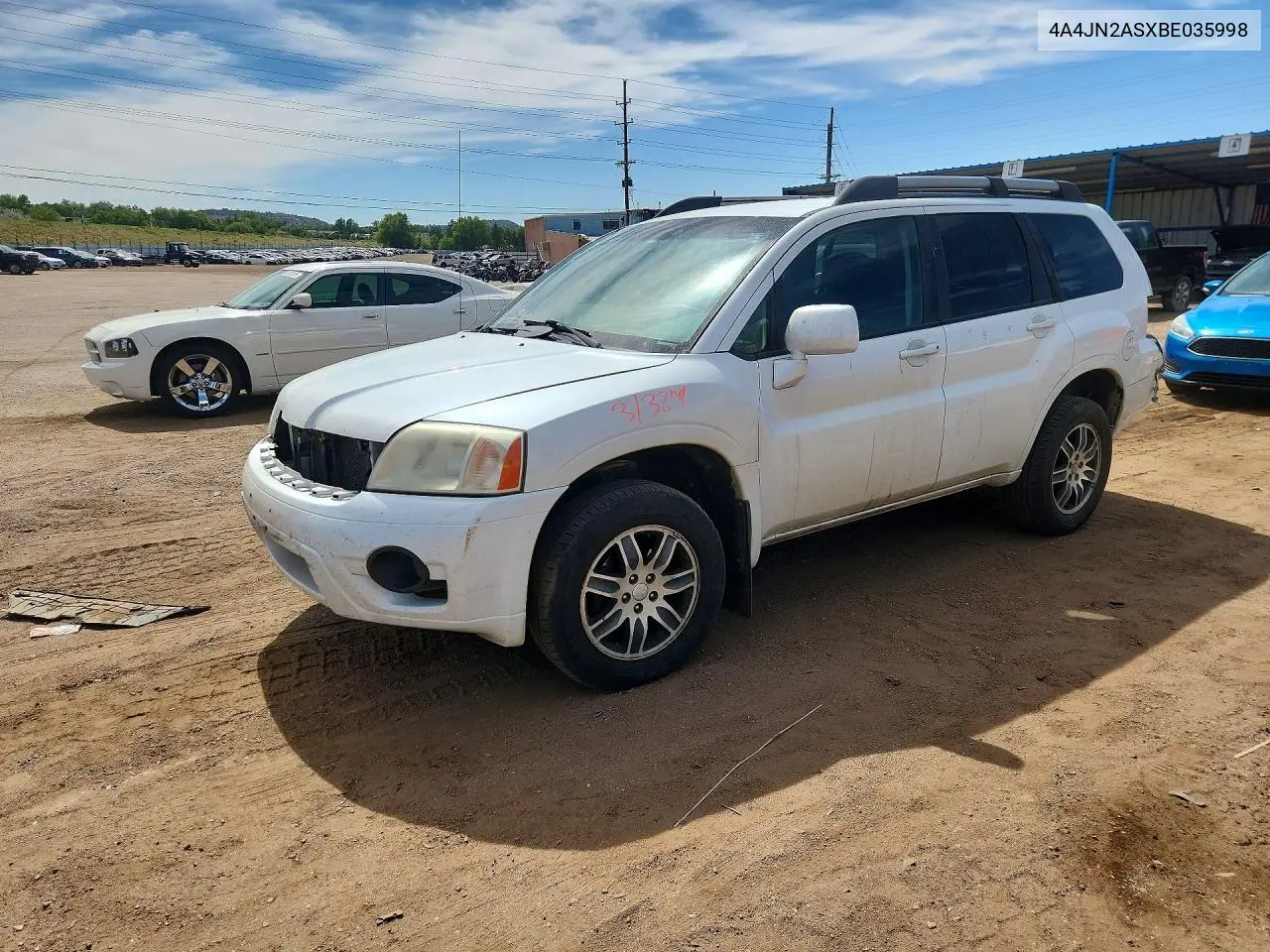 2011 Mitsubishi Endeavor Ls VIN: 4A4JN2ASXBE035998 Lot: 57679466