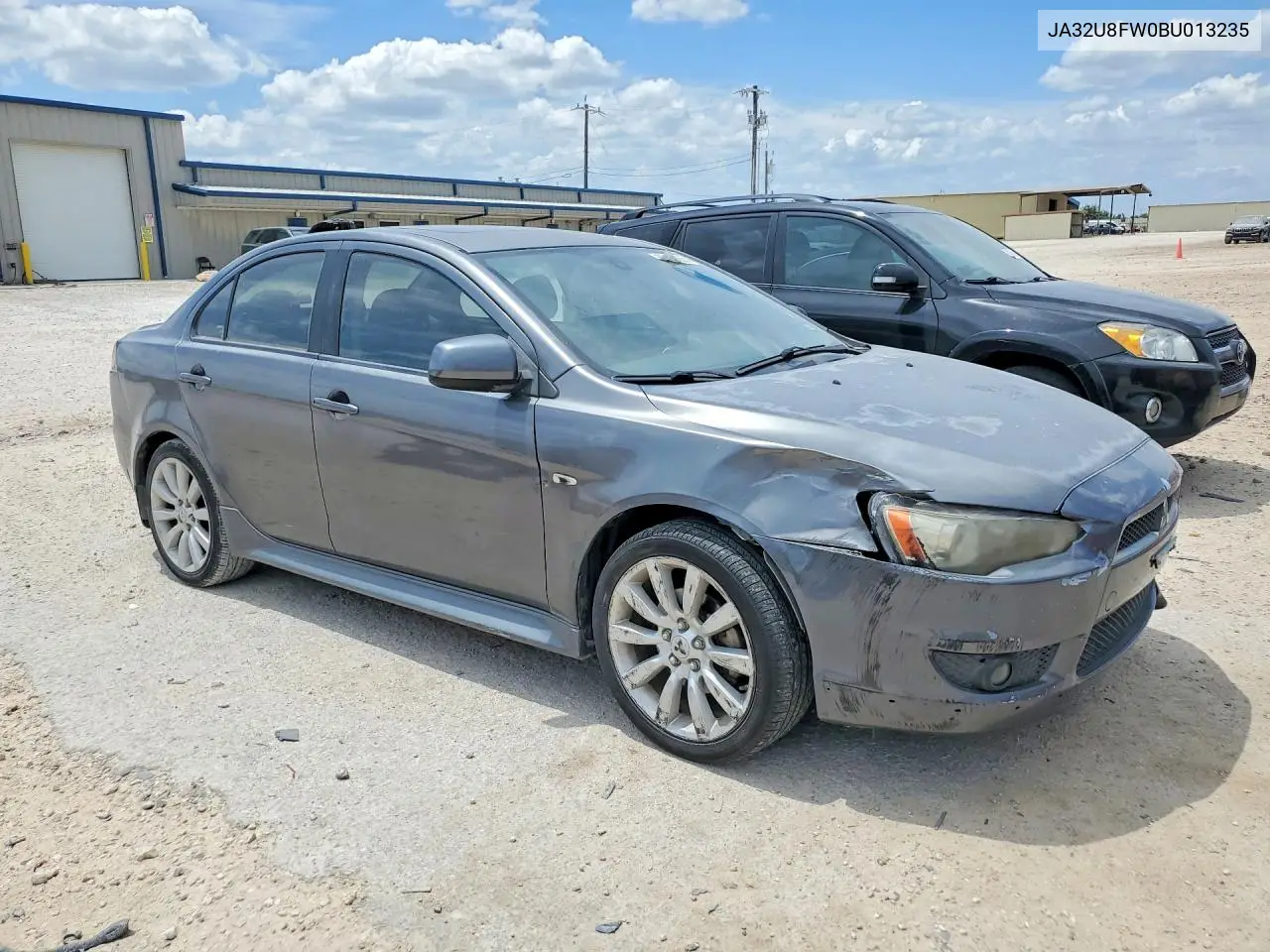 2011 Mitsubishi Lancer Gts VIN: JA32U8FW0BU013235 Lot: 59198886