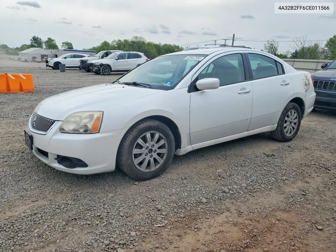2012 Mitsubishi Galant Fe VIN: 4A32B2FF6CE011566 Lot: 52647356