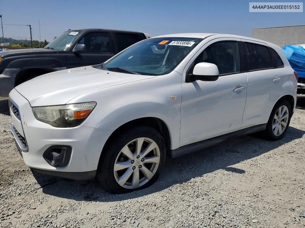 2014 Mitsubishi Outlander Sport Es VIN: 4A4AP3AU0EE015152 Lot: 57833896