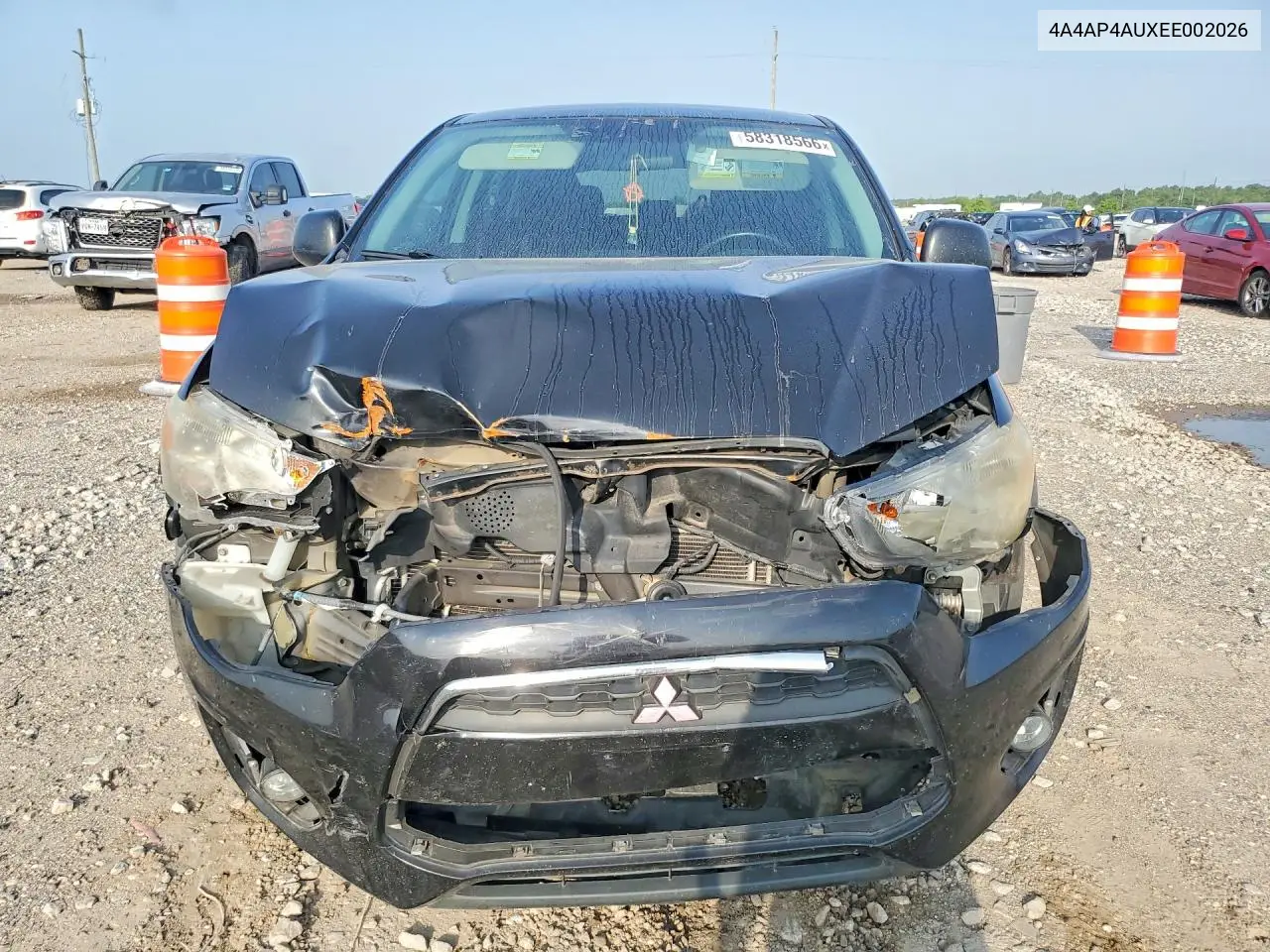 2014 Mitsubishi Outlander Sport Se VIN: 4A4AP4AUXEE002026 Lot: 58318566
