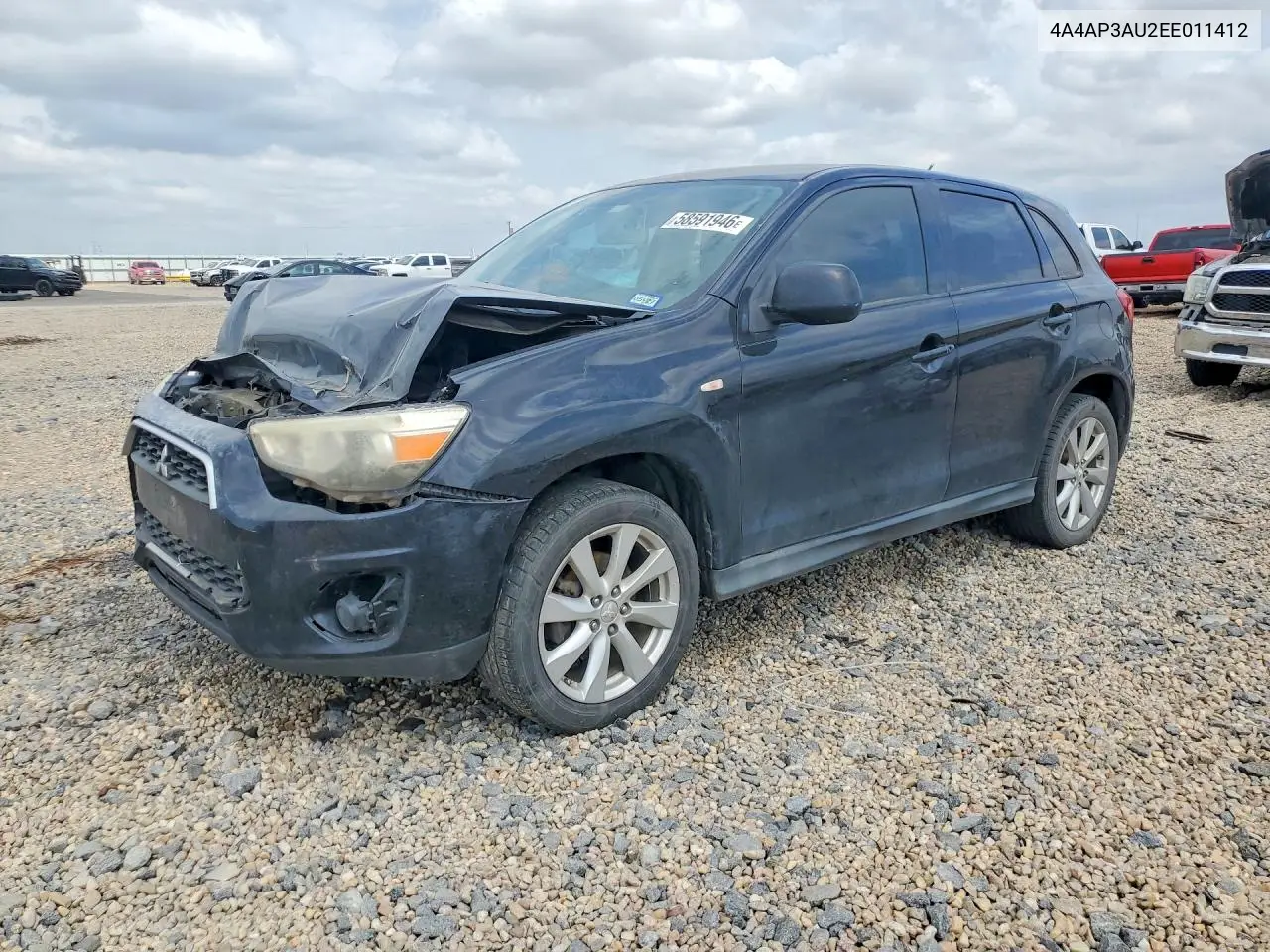 2014 Mitsubishi Outlander Sport Es VIN: 4A4AP3AU2EE011412 Lot: 58591946
