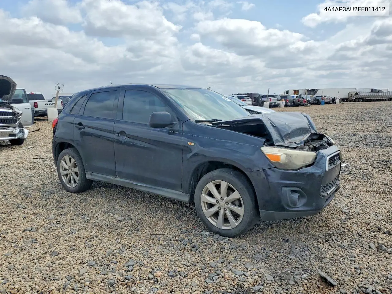 2014 Mitsubishi Outlander Sport Es VIN: 4A4AP3AU2EE011412 Lot: 58591946